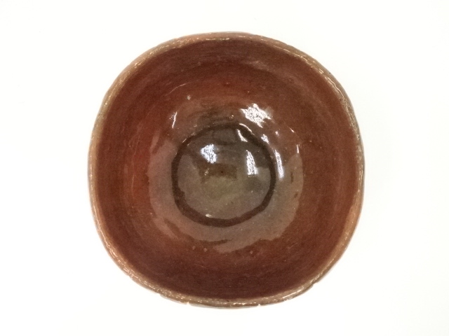 道具 ] - 道具 印南窯 井上方竹造 赤楽俵茶碗（銘：みのり）（前大徳